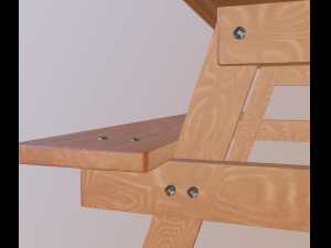picnic table 3D मॉडल