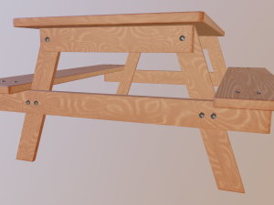 picnic table 3D मॉडल