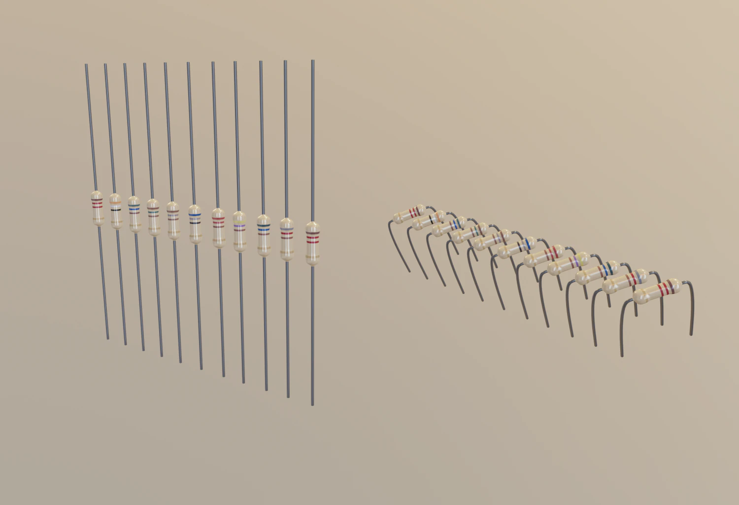 resistor 3D Model .c4d .max .obj .3ds .fbx .stl .blend 