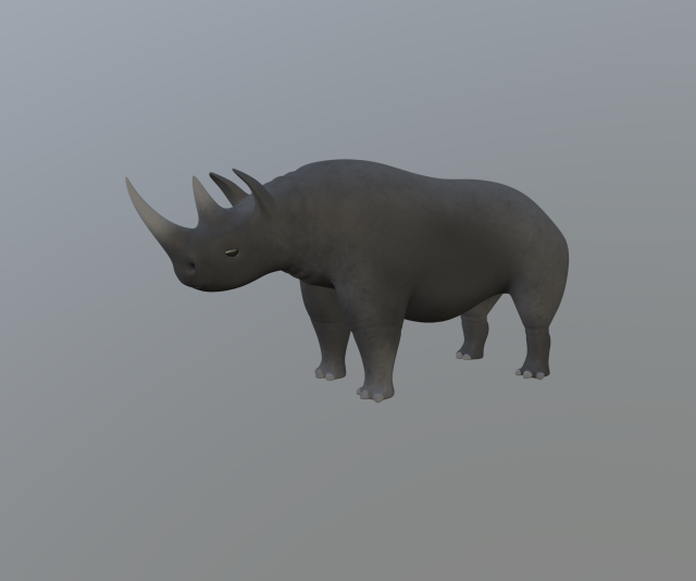 rhinoceros 3D Модель .c4d .max .obj .3ds .fbx .stl .blend 