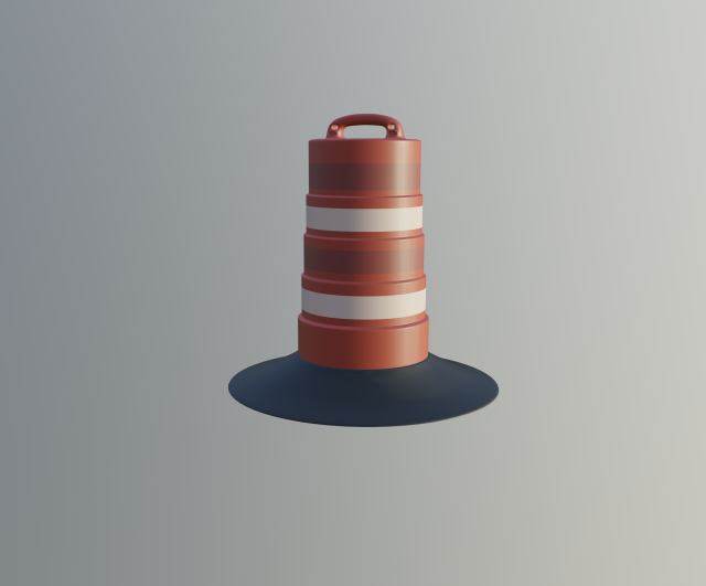 road barrel 3D Model .c4d .max .obj .3ds .fbx .stl .blend 
