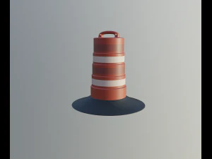 도로 배럴 3D 모델