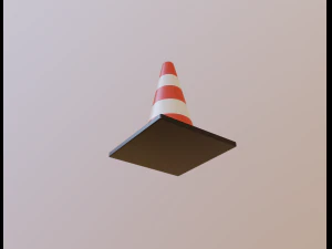 cone de estrada Modelo 3D