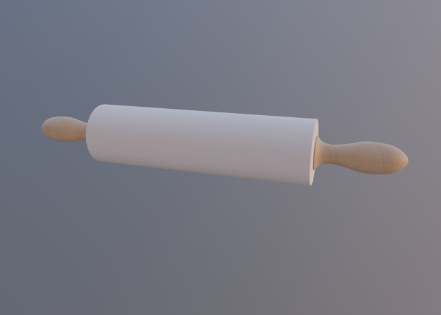 rolling pin 3D Модель .c4d .max .obj .3ds .fbx .stl .blend 