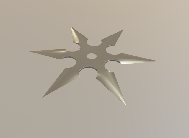shuriken Modello 3D .c4d .max .obj .3ds .fbx .stl .blend 