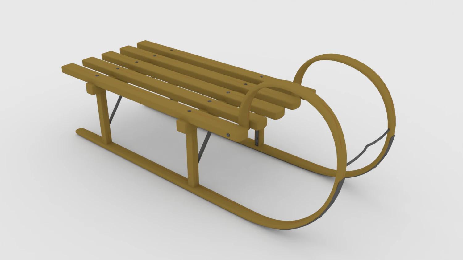 sled 3D Model .c4d .max .obj .3ds .fbx .stl .blend 