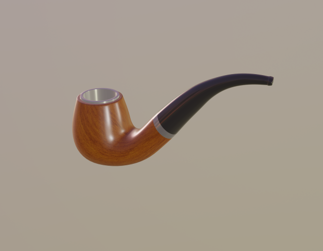 smoking pipe 3D-Modell .c4d .max .obj .3ds .fbx .stl .blend 