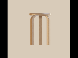 stool 3 legs Model 3D