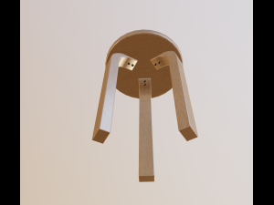 stool 3 legs Model 3D
