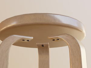 stool 3 legs Model 3D