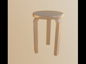 stool 3 legs Model 3D