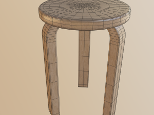 stool 3 legs Model 3D