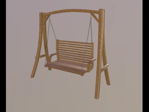 sedia a dondolo Modello 3D