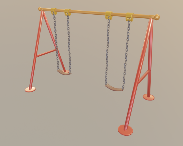 swings Model 3D .c4d .max .obj .3ds .fbx .stl .blend 