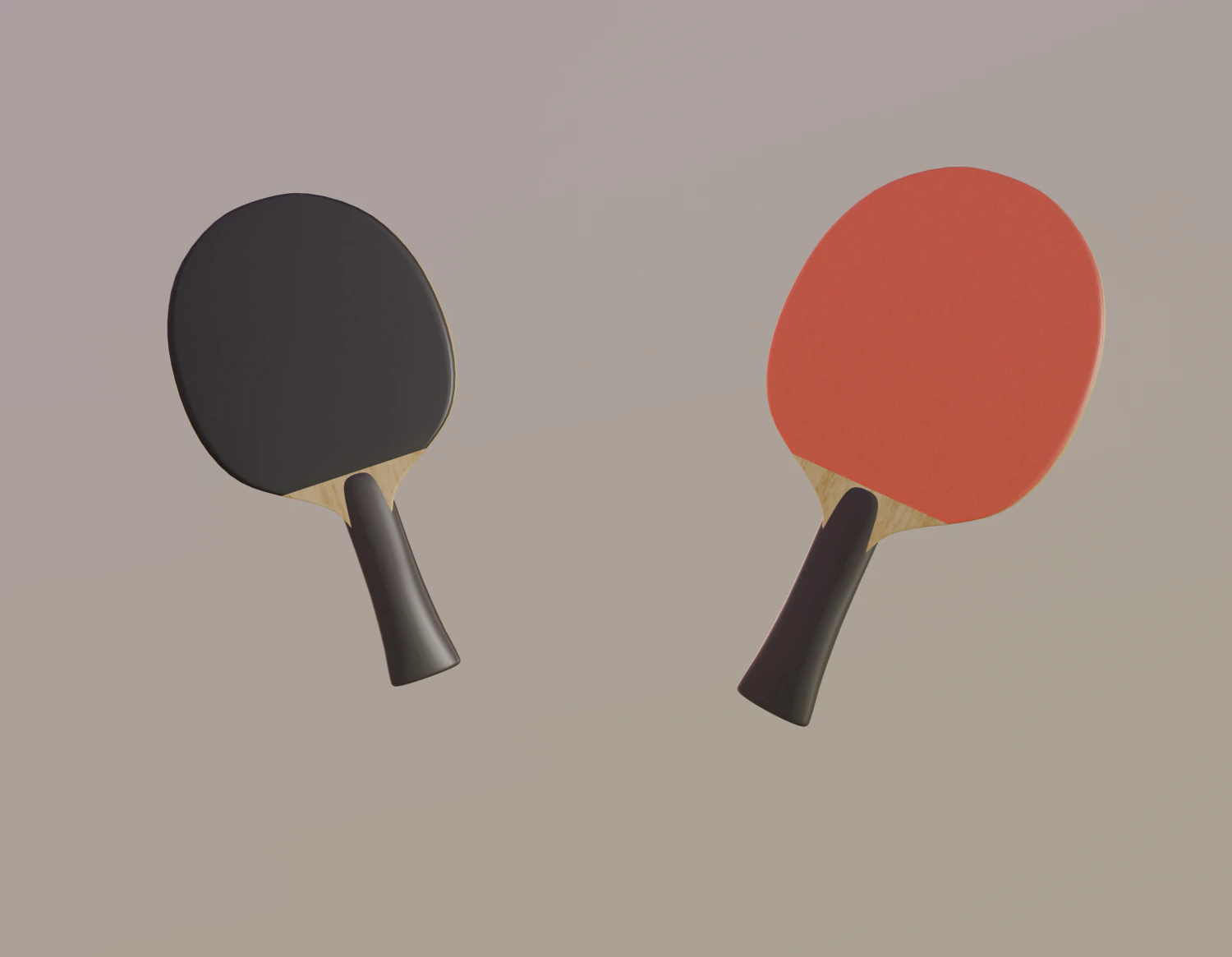 table tennis bat 3D Model .c4d .max .obj .3ds .fbx .stl .blend 