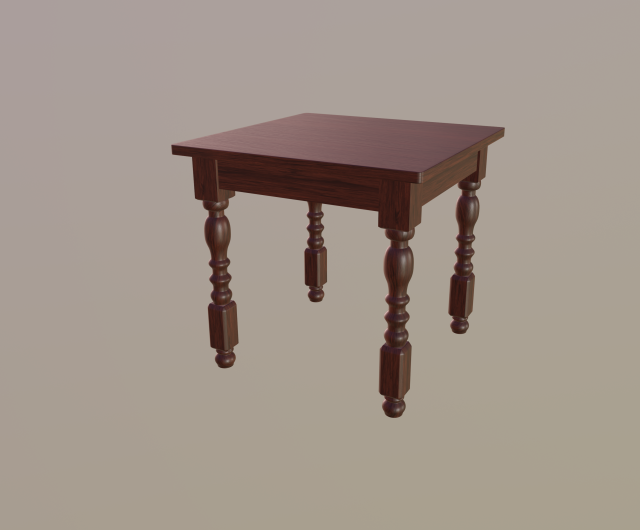 small table 3D Модель .c4d .max .obj .3ds .fbx .stl .blend 