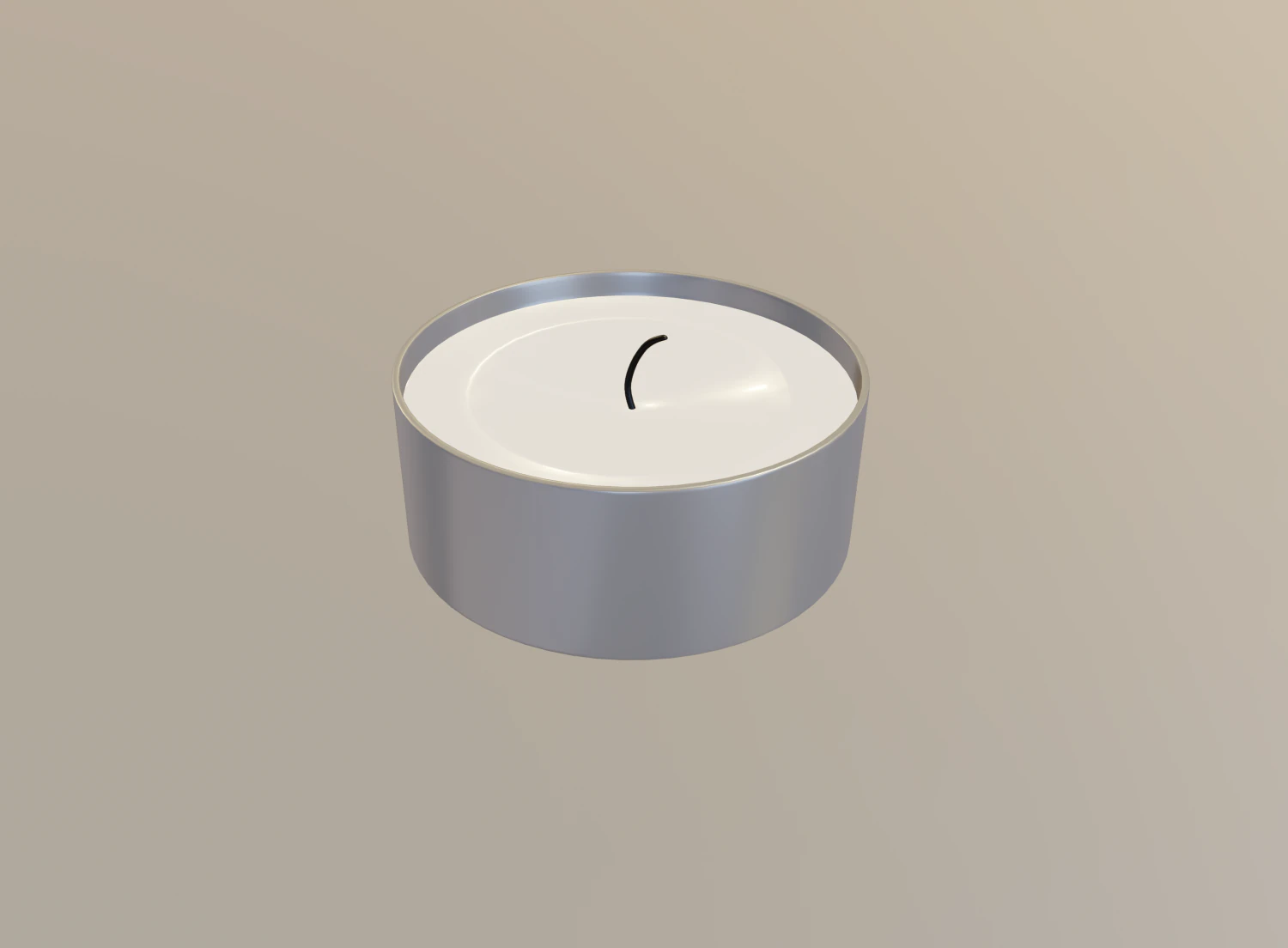 tealight candle 3D Model .c4d .max .obj .3ds .fbx .stl .blend