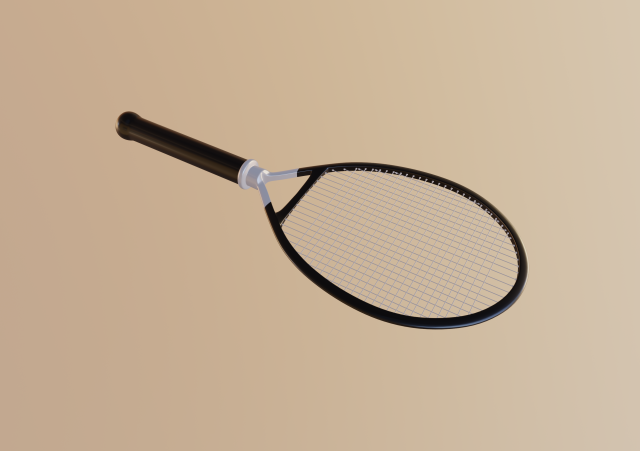 tennis racquet 3D Model .c4d .max .obj .3ds .fbx .stl .blend 