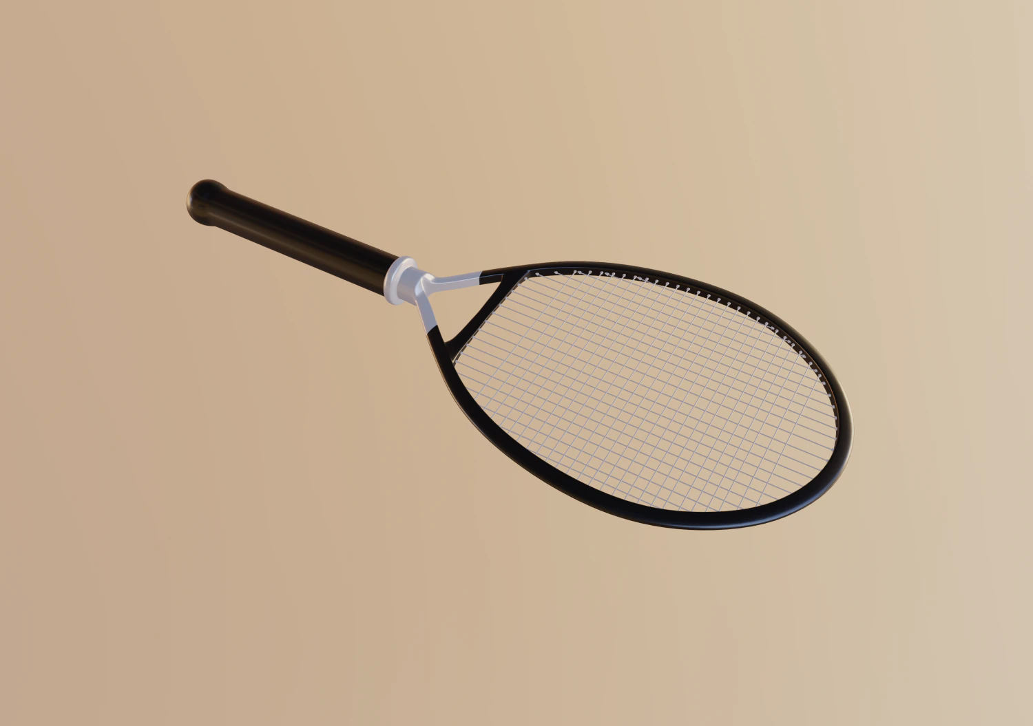 tennis racquet 3D Model .c4d .max .obj .3ds .fbx .stl .blend