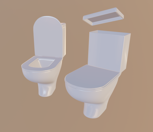 toilet Modelo 3D .c4d .max .obj .3ds .fbx .stl .blend 