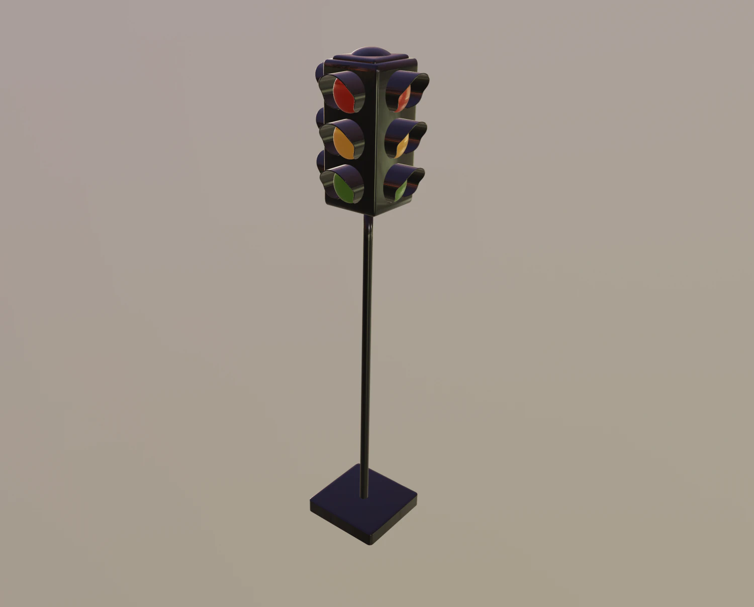 traffic light 3D Model .c4d .max .obj .3ds .fbx .stl .blend 