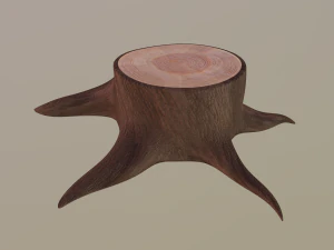 木の切り株 3Dモデル