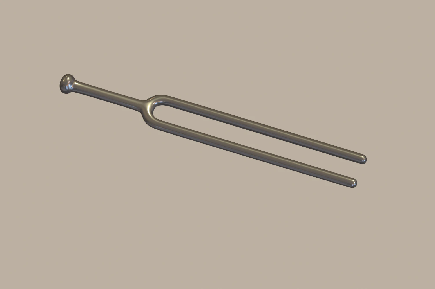 tuning fork 3D Model .c4d .max .obj .3ds .fbx .stl .blend 