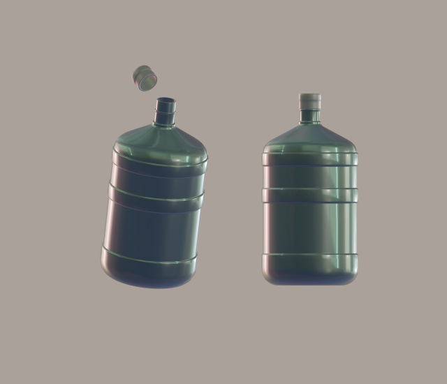 water bottle Model 3D .c4d .max .obj .3ds .fbx .stl .blend 