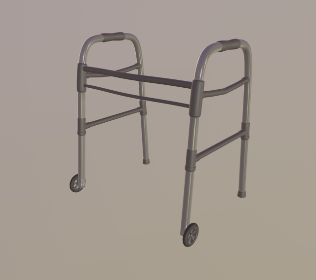 wheeled walker Model 3D .c4d .max .obj .3ds .fbx .stl .blend 