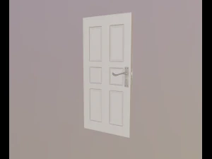 흰색 문 3D 모델
