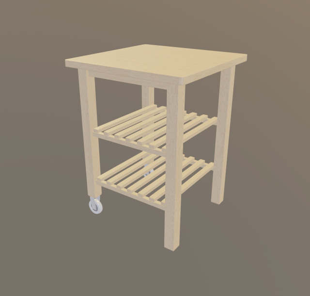 wooden cart Model 3D .c4d .max .obj .3ds .fbx .stl .blend 