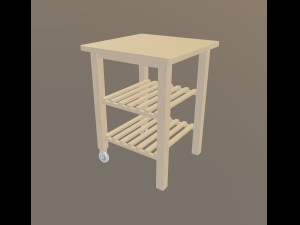 wooden cart 3D 模型