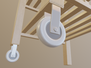 wooden cart Model 3D