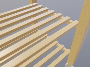wooden cart 3D Model