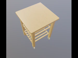 wooden cart 3D Model