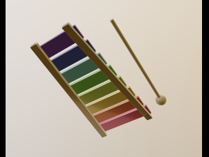 xylophone 3D-Modell