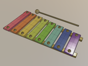 xylophone 3D-Modell