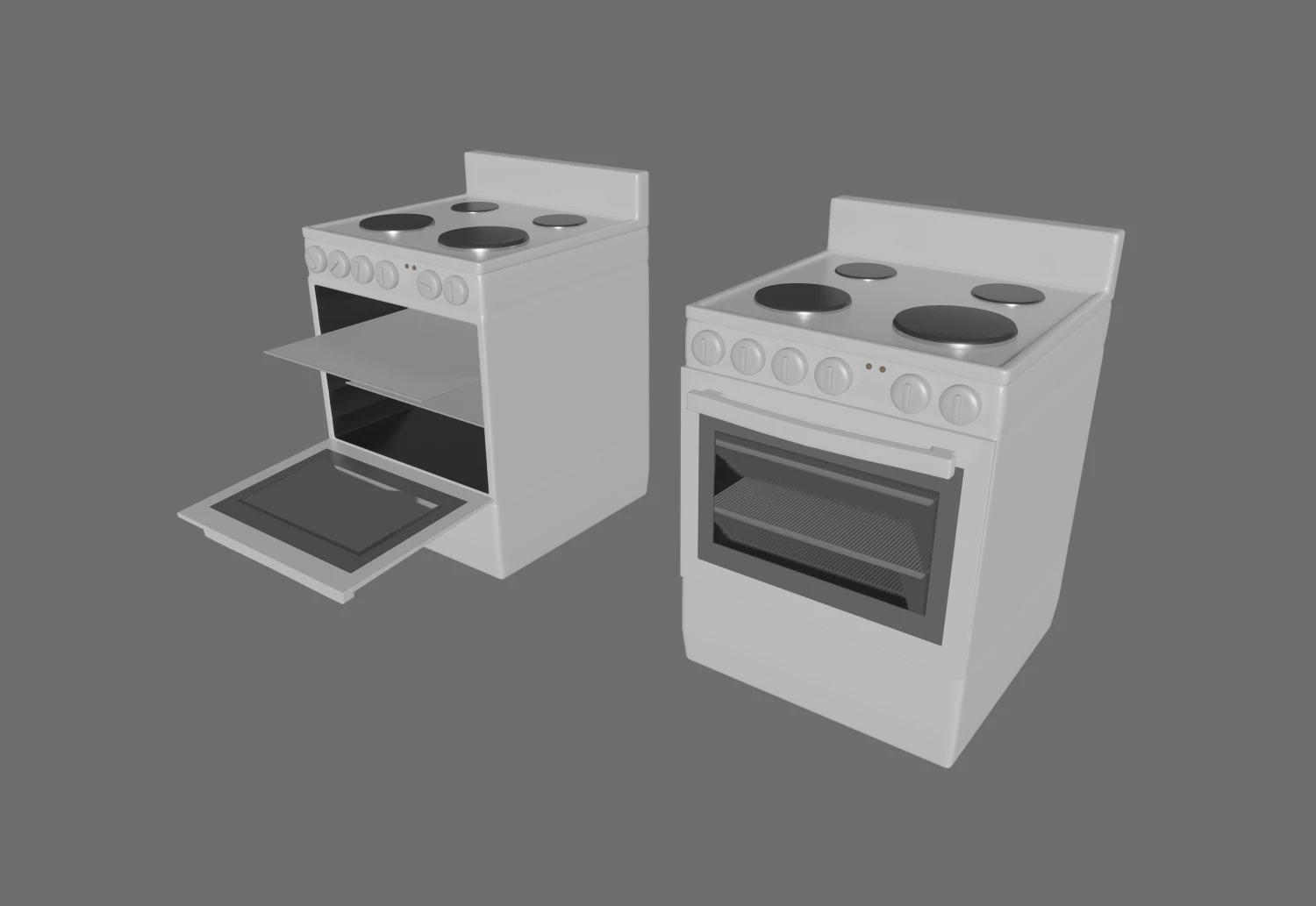 stove 3D Model .c4d .max .obj .3ds .fbx .stl .blend 