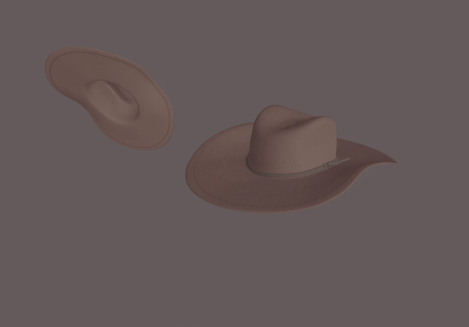 cowboy hat 3D Model .c4d .max .obj .3ds .fbx .stl .blend 