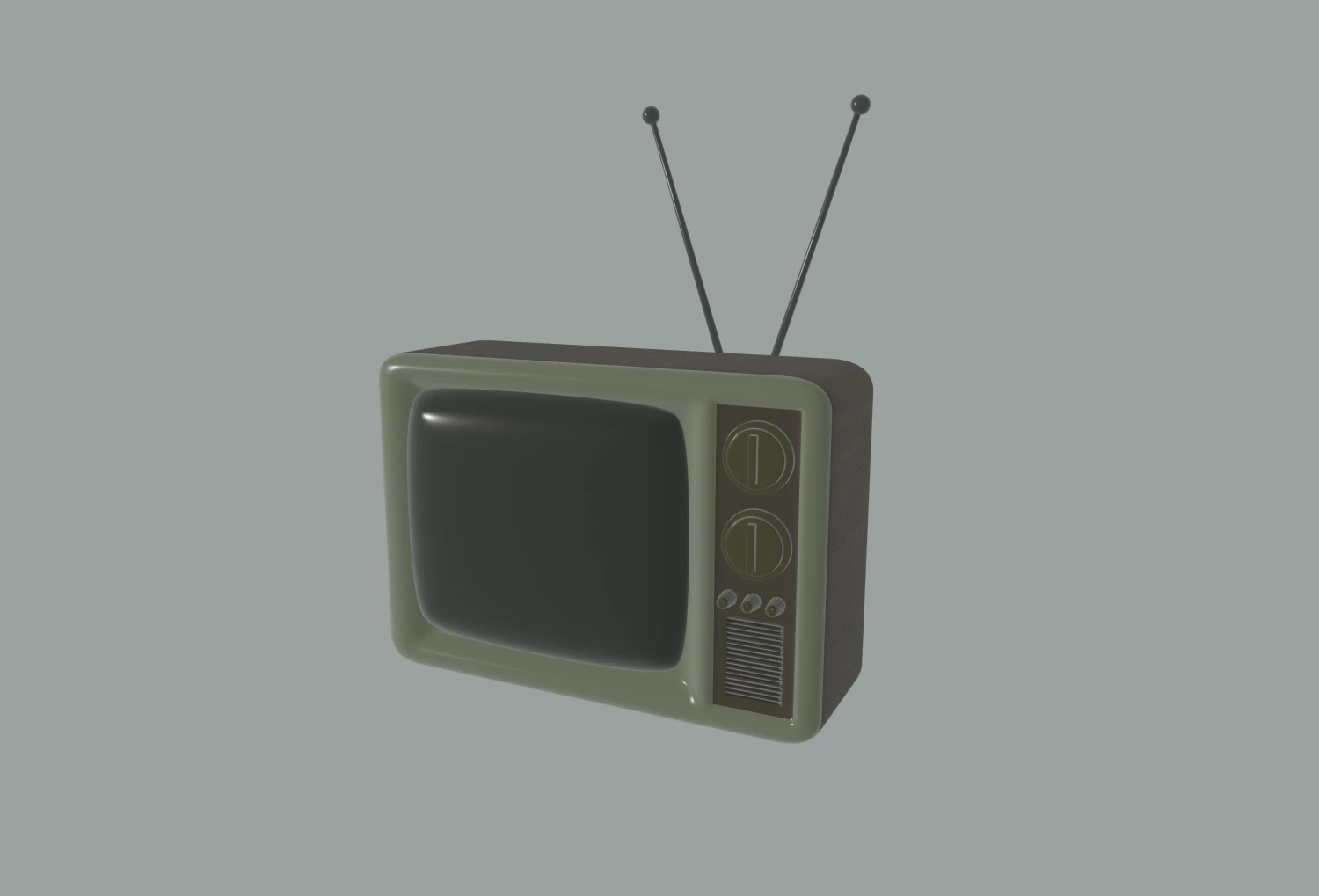 retro tv 3D Model .c4d .max .obj .3ds .fbx .stl .blend