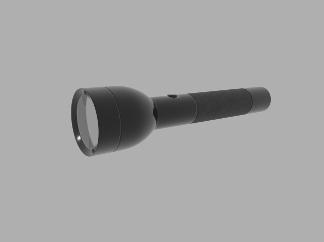 flashlight 3D Model .c4d .max .obj .3ds .fbx .stl .blend 