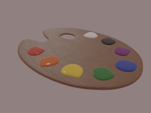 painting palette Modelo 3D