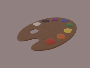 painting palette 3D Model