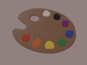 painting palette 3D Model