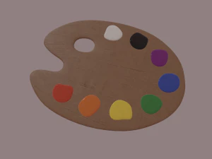 painting palette 3D Model