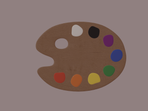painting palette 3D Model