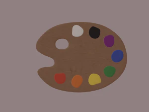 painting palette 3D Model
