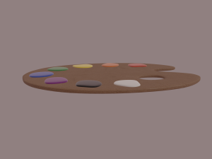 painting palette 3D Model