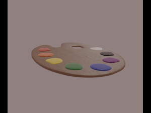 painting palette 3D Model