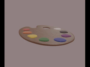 painting palette 3D Model